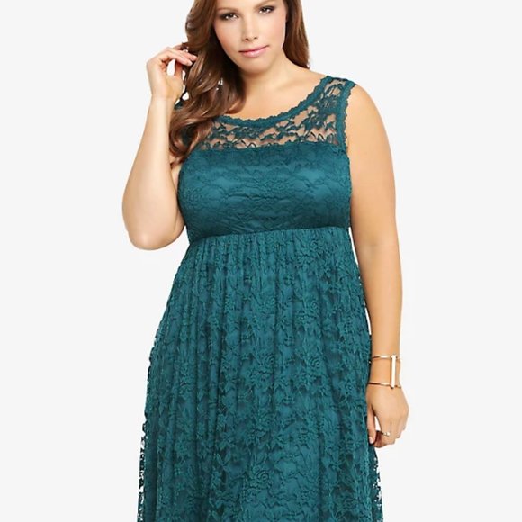 torrid Dresses & Skirts - Torrid lace illusion empire dress